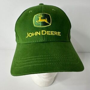 John Deere Cary Francis Strapback Hat Baseball Cap Green Adjustable Dad Farming